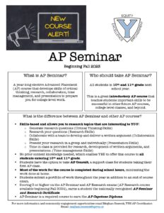 New Course! AP Seminar